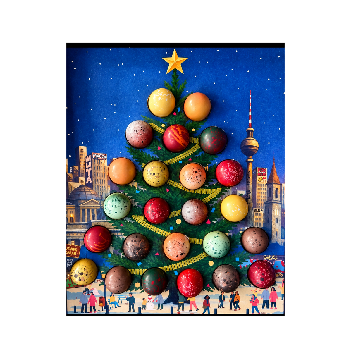 Muya Adventskalender 24 Pralinen Vegan